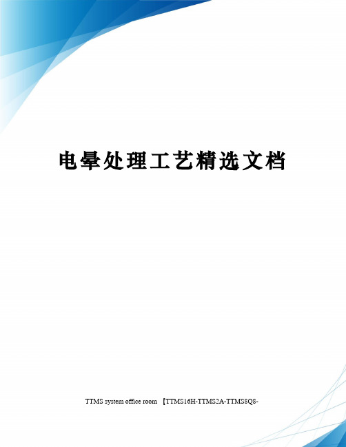 电晕处理工艺精选文档