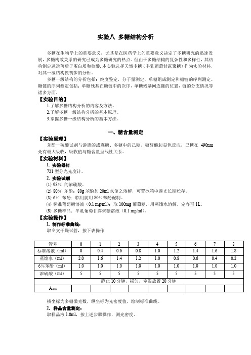 多糖结构分析