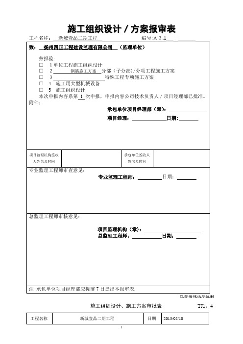 新城二期钢筋工程专项施工方案