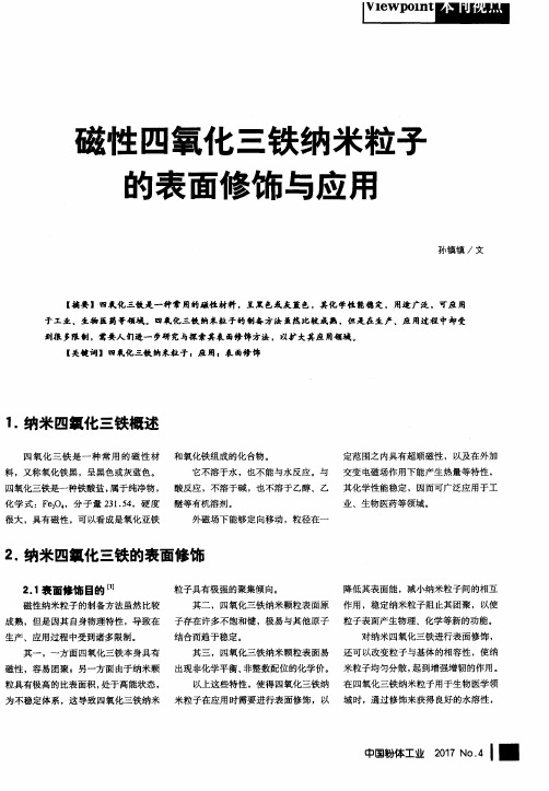 磁性四氧化三铁纳米粒子的表面修饰与应用