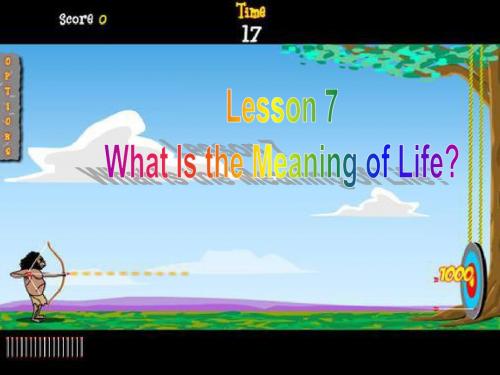冀教版九年级英语上册Unit 2《Lesson 7 What is the meaning of life》精品课件(共17张PPT)