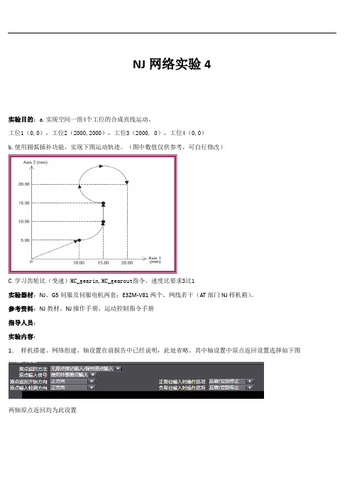 欧姆龙NJ直线插补及圆弧插补