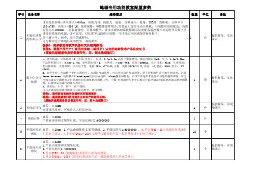 地理专用功能教室配置参数