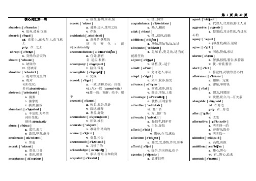 同等学力在职硕士英语联考VIP单词精简版