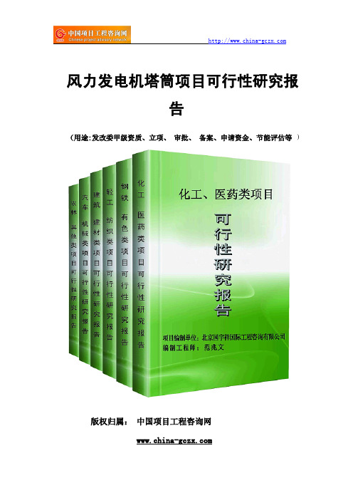 风力发电机塔筒项目可行性研究报告范文格式(专业经典案例)