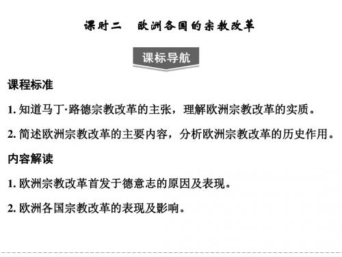 人民版高中历史选修一专题五《欧洲各国的宗教改革》课件(共40张PPT)