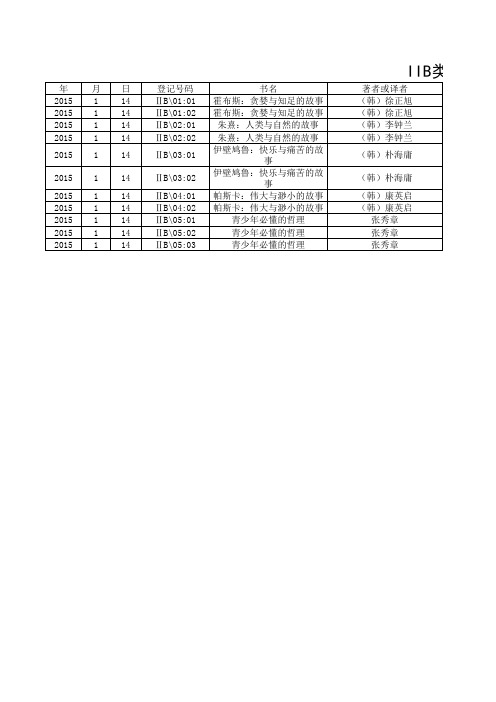 2.IIB类小学图书登记簿