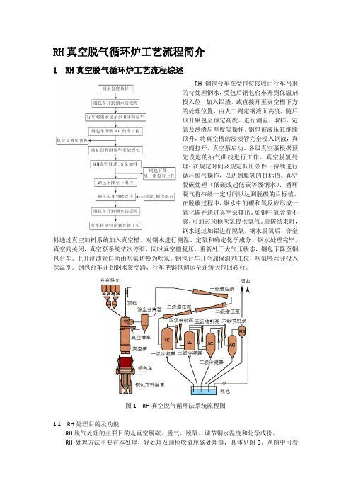 RH真空脱气循环炉工艺流程