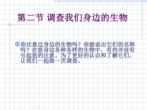 调查我们身边的生物PPT课件6 人教版