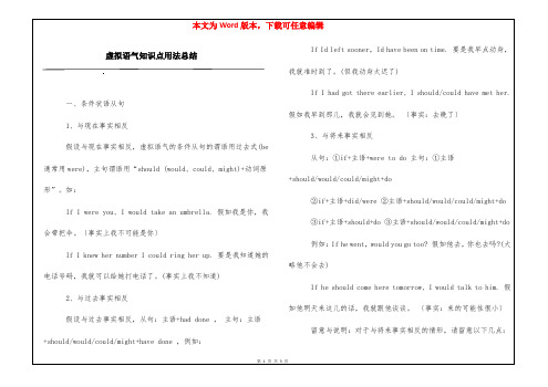 虚拟语气知识点用法总结