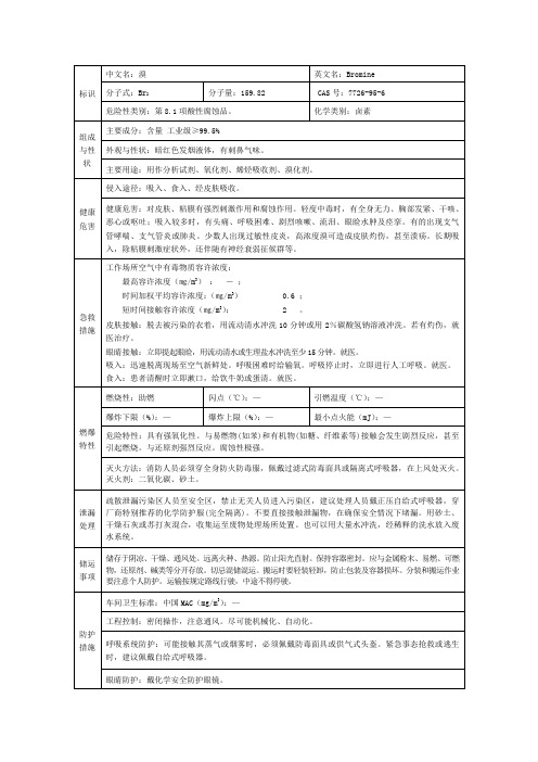 溴 msds