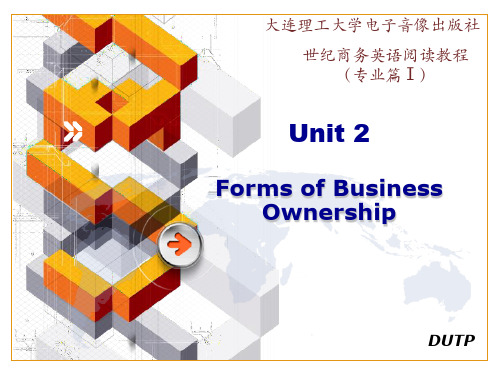 Unit 2 Forms of Business Ownership