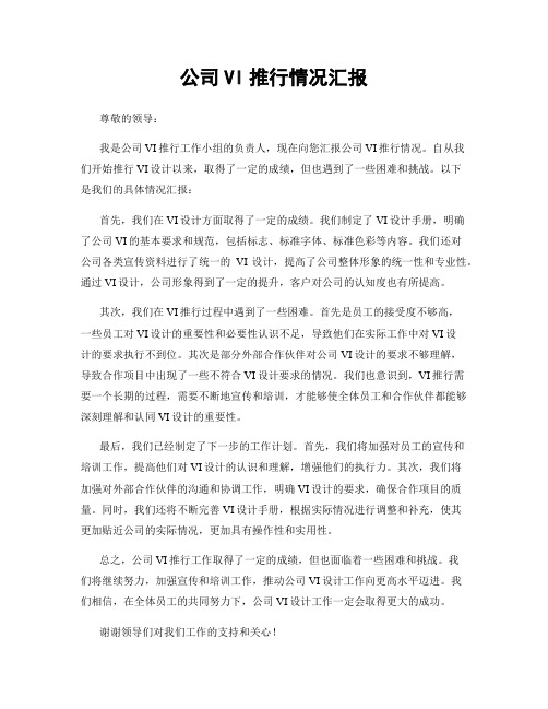 公司VI推行情况汇报