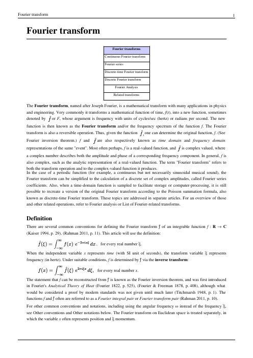 Fourier transform