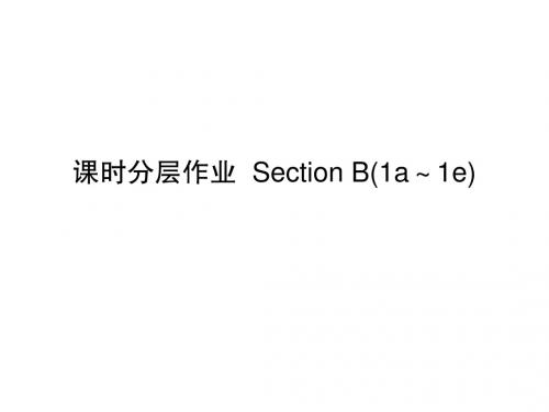 2017-2018学年人教版八年级英语上册课件：Unit 1 课时Section B(1a～1e)