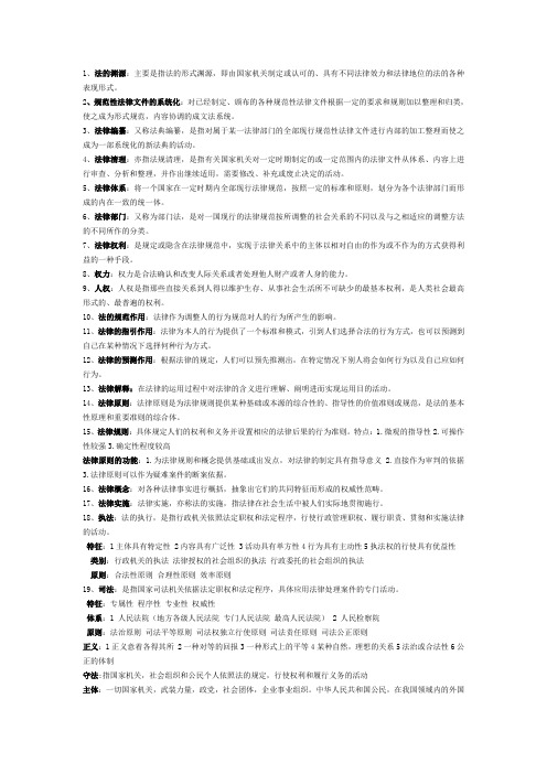 法理学知识点