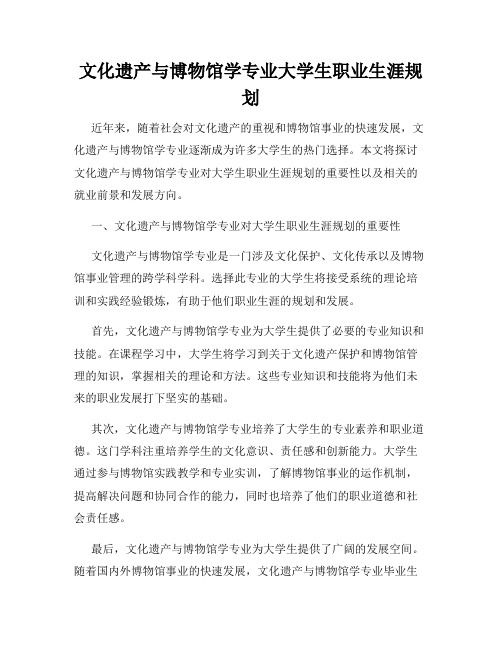 文化遗产与博物馆学专业大学生职业生涯规划