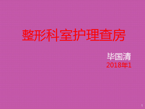 一月份护理查房——毕国清PPT课件