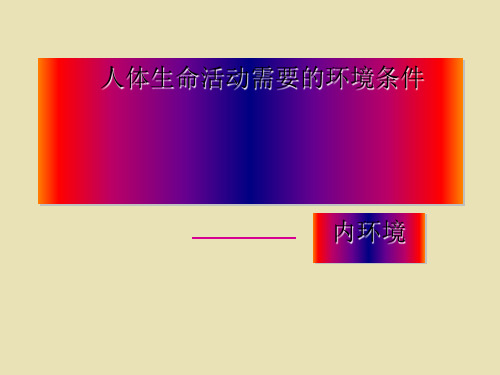 人体生命活动需要的环境条件——内环境初中生物课件