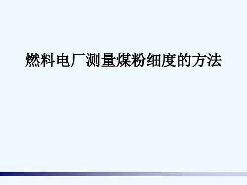 燃料电厂煤粉细度的测量方法