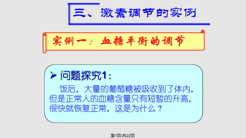 血糖平衡的调节新的PPT课件