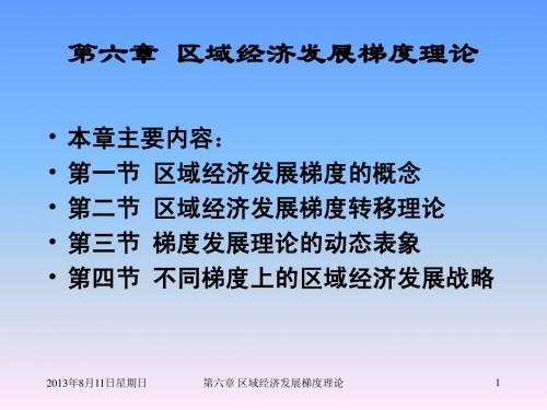 区域经济学 第六章