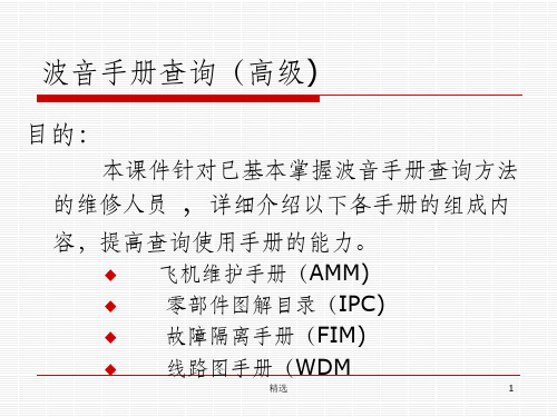 波音手册查询(高级)