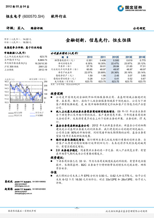 恒生电子公司