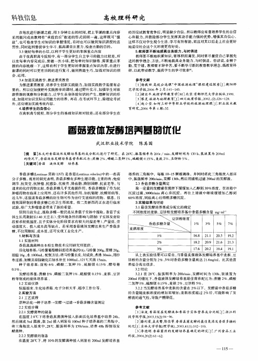 香菇液体发酵培养基的优化