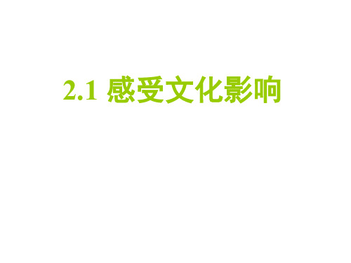 高中政治人教版必修三2.1感受文化影响课件(共13张PPT)