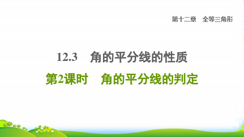 八年级数学上全等三角形12.3角的平分线的性质第2课时角的平分线的判定人教