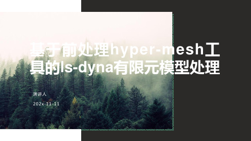 基于前处理Hyper Mesh工具的ls dyna有限元模型处理PPT模板