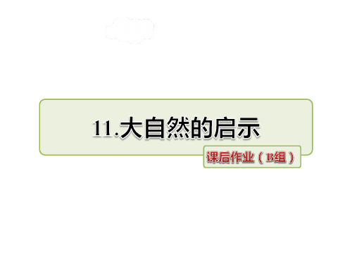 新人教版四下语文12.大自然的启示课后作业(B组-提升篇)