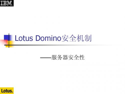 Lotus Domino 4.3 服务器安全性