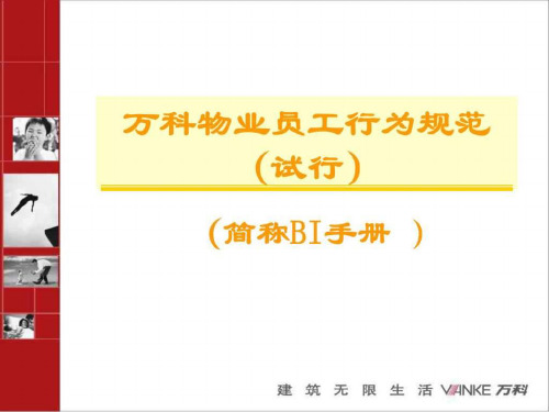 BI手册--万科员工行为规范