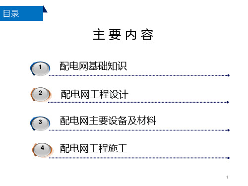 电力造价执业资格培训--配电网基础知识