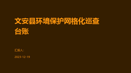 文安县环境保护网格化巡查台账