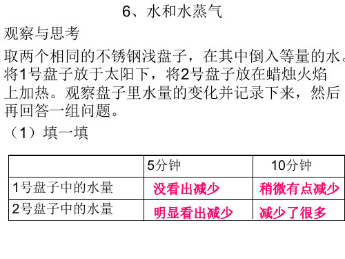 3、6水和水蒸气  小学生生活解答