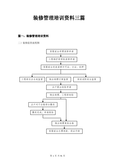 装修管理培训资料三篇