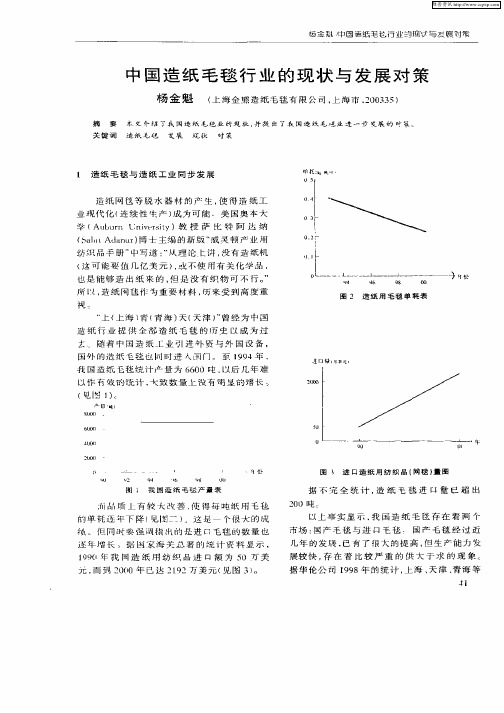 中国造纸毛毯行业的现状与发展对策