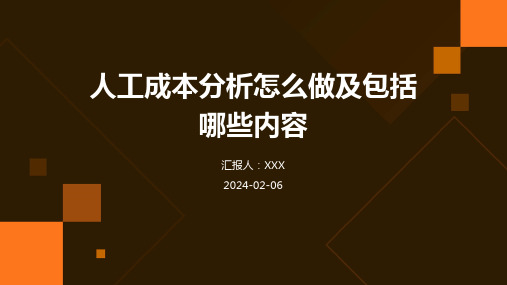 人工成本分析怎么做及包括哪些内容