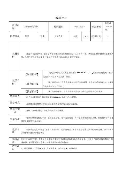 高中数学_中职教学设计学情分析教材分析课后反思