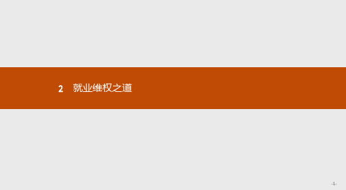 高中人教版政治选修5课件：4.2 就业维权之道