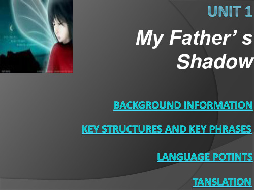 综合英语(二)(教学课件)Unit 1 My Father’s Shadow-文档资料