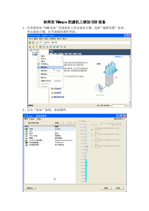 如何在VMware的虚机上添加USB设备