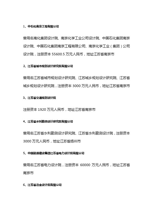 江苏有哪些比较好的设计院？江苏著名勘察设计企业盘点