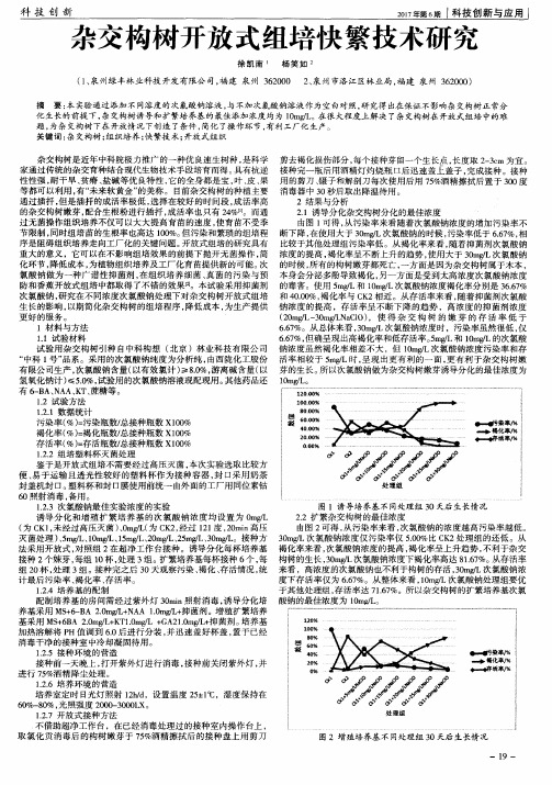 杂交构树开放式组培快繁技术研究