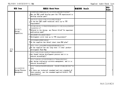 1 供应商审查表(新增)