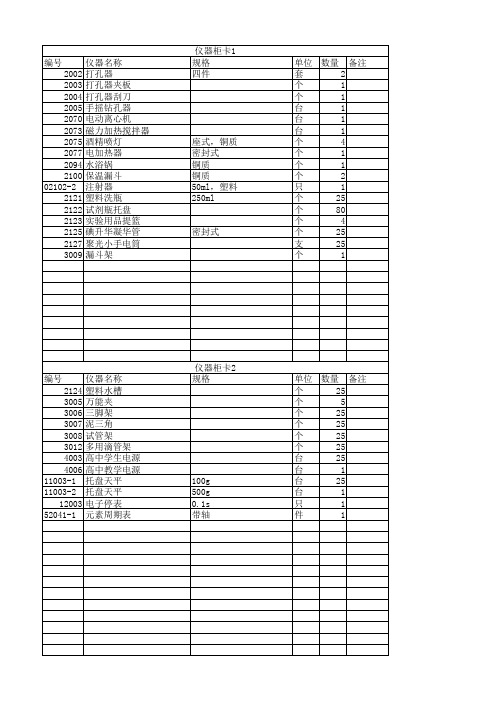 打印版共10页化学实验室柜卡