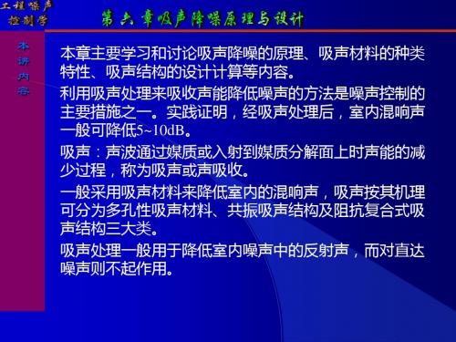 吸声降噪原理与设计-文档资料-PPT文档资料